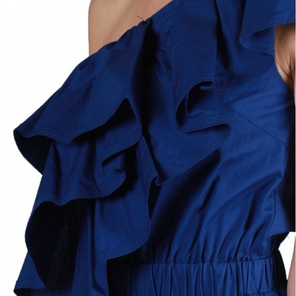 NWT RYU One Shoulder Ruffle Top Romper - Picture 4 of 6